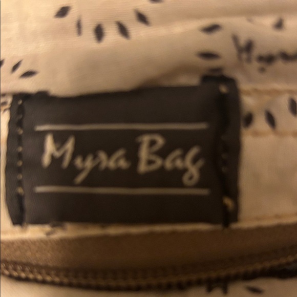 Myra bagStylish Brown and Black Leather Women's Bag - Picture 2 of 3